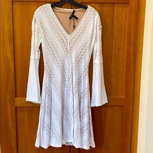 BCBG cotton jersey lace dress.